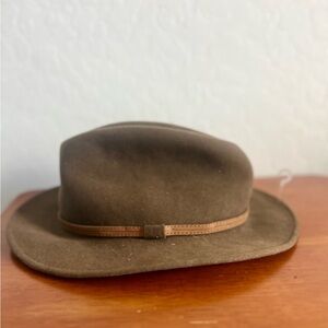 Men's Brown Fedora Hat Borsalino